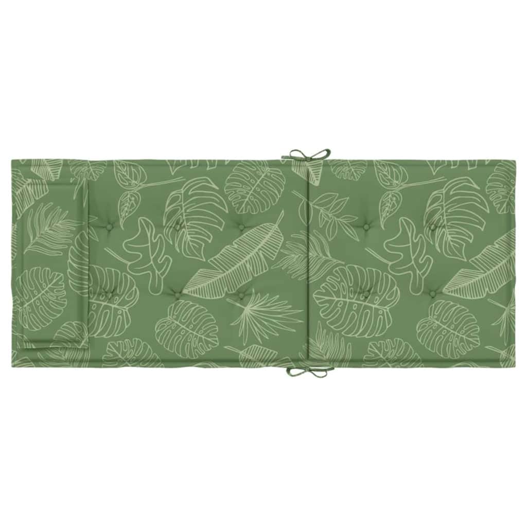 Cuscini Sedia Schienale Alto 4 pz Motivo Foglie Tessuto Oxford | homemem39