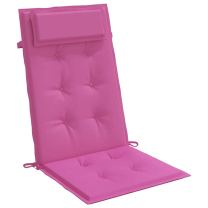 Cuscini per Sedia con Schienale Alto 4pz Rosa in Tessuto Oxford | homemem39