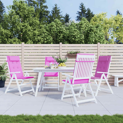 Cuscini per Sedia con Schienale Alto 4pz Rosa in Tessuto Oxford | homemem39