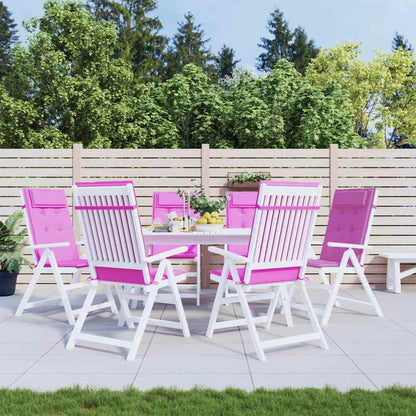 Cuscini per Sedia con Schienale Alto 6pz Rosa in Tessuto Oxford | homemem39