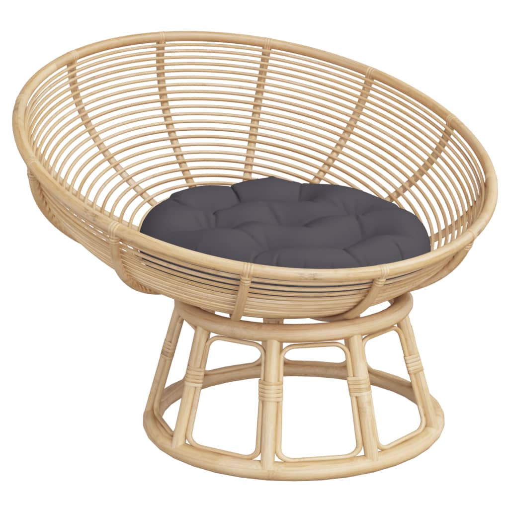 Cuscino Rotondo Antracite Ø 60x11 cm in Tessuto Oxford | homemem39
