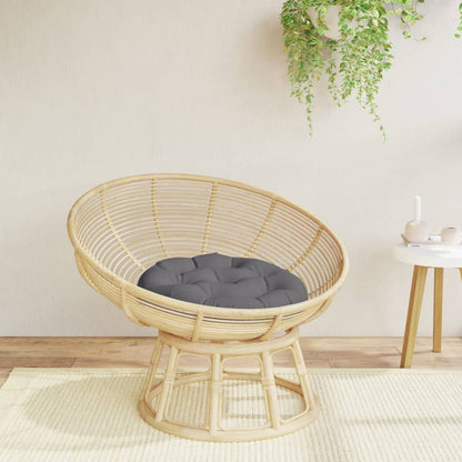 Cuscino Rotondo Antracite Ø 60x11 cm in Tessuto Oxford | homemem39