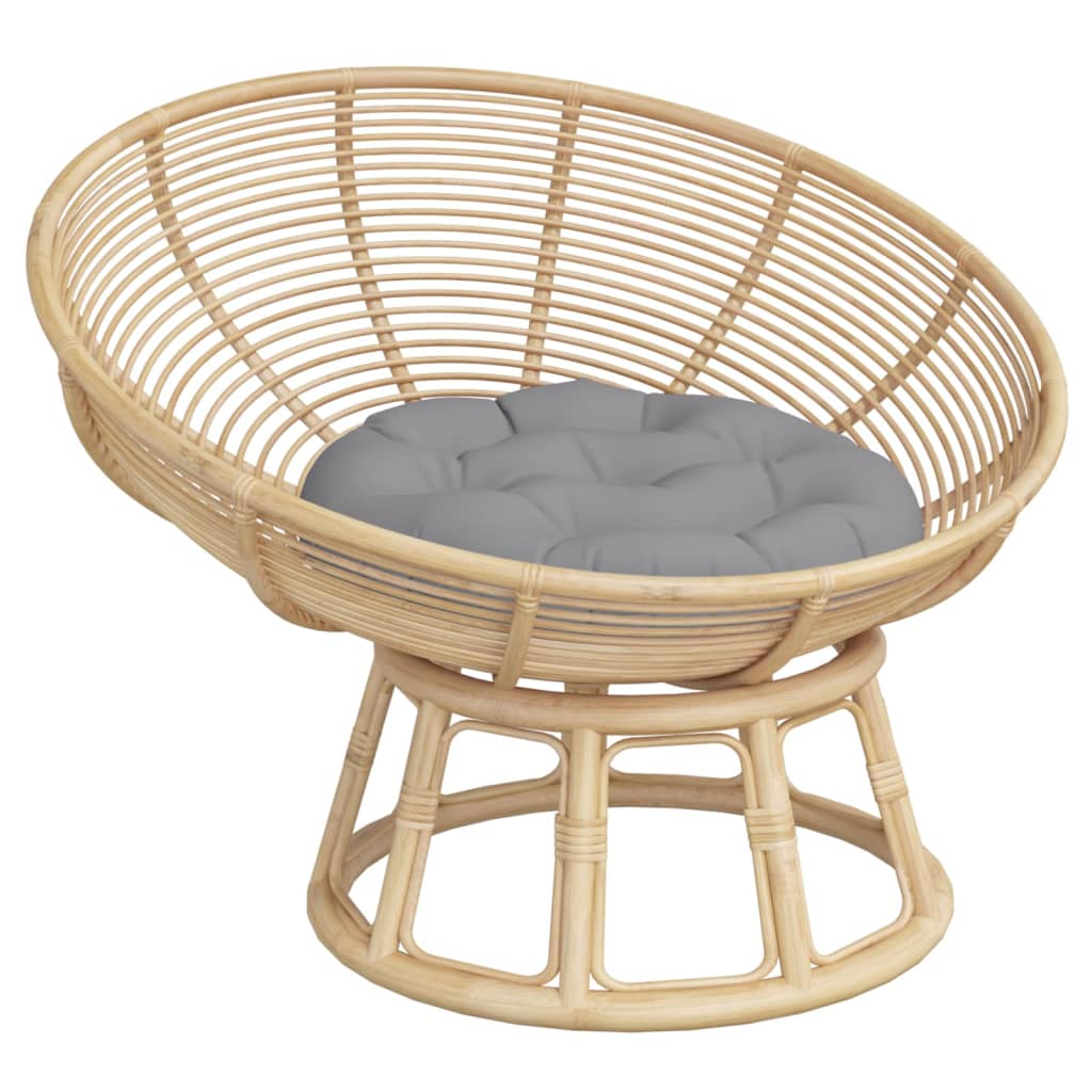 Cuscino Rotondo Grigio Ø 60x11 cm in Tessuto Oxford | homemem39