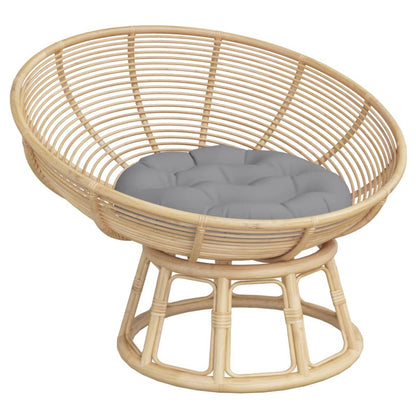 Cuscino Rotondo Grigio Ø 60x11 cm in Tessuto Oxford | homemem39