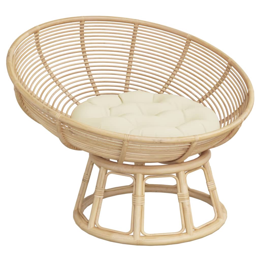 Cuscino Rotondo Crema Ø 60x11 cm in Tessuto Oxford | homemem39