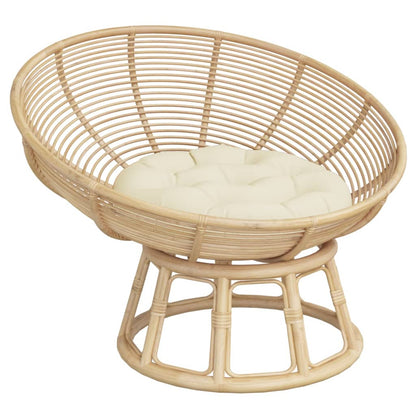 Cuscino Rotondo Crema Ø 60x11 cm in Tessuto Oxford | homemem39