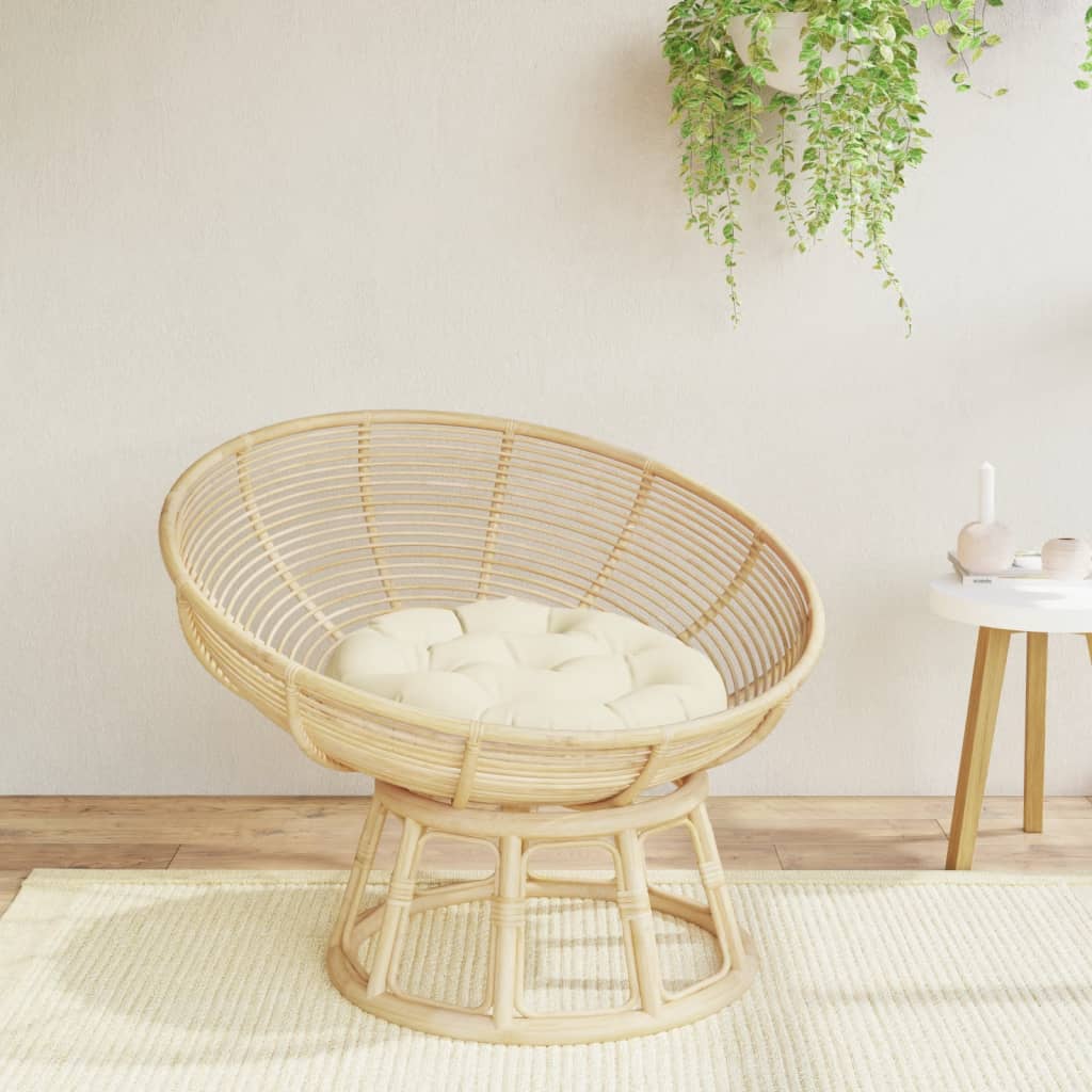 Cuscino Rotondo Crema Ø 60x11 cm in Tessuto Oxford | homemem39