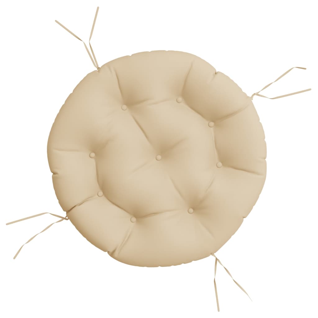 Cuscino Rotondo Beige Ø 60x11 cm in Tessuto Oxford | homemem39