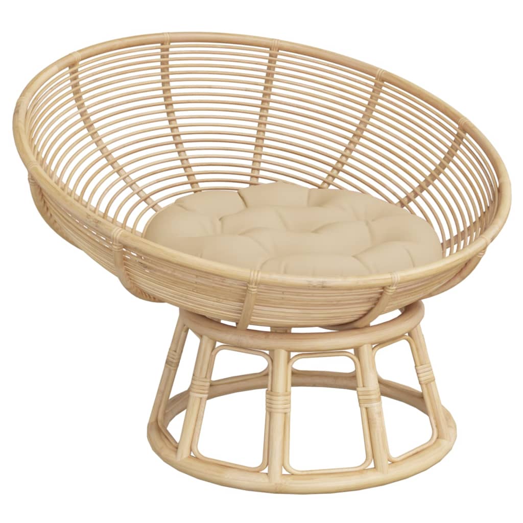 Cuscino Rotondo Beige Ø 60x11 cm in Tessuto Oxford | homemem39