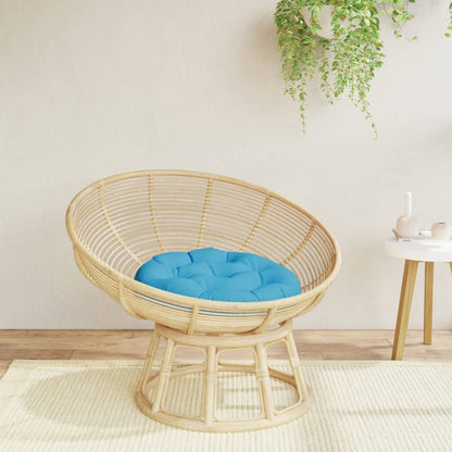 Cuscino Rotondo Blu Chiaro Ø 60x11 cm in Tessuto Oxford | homemem39