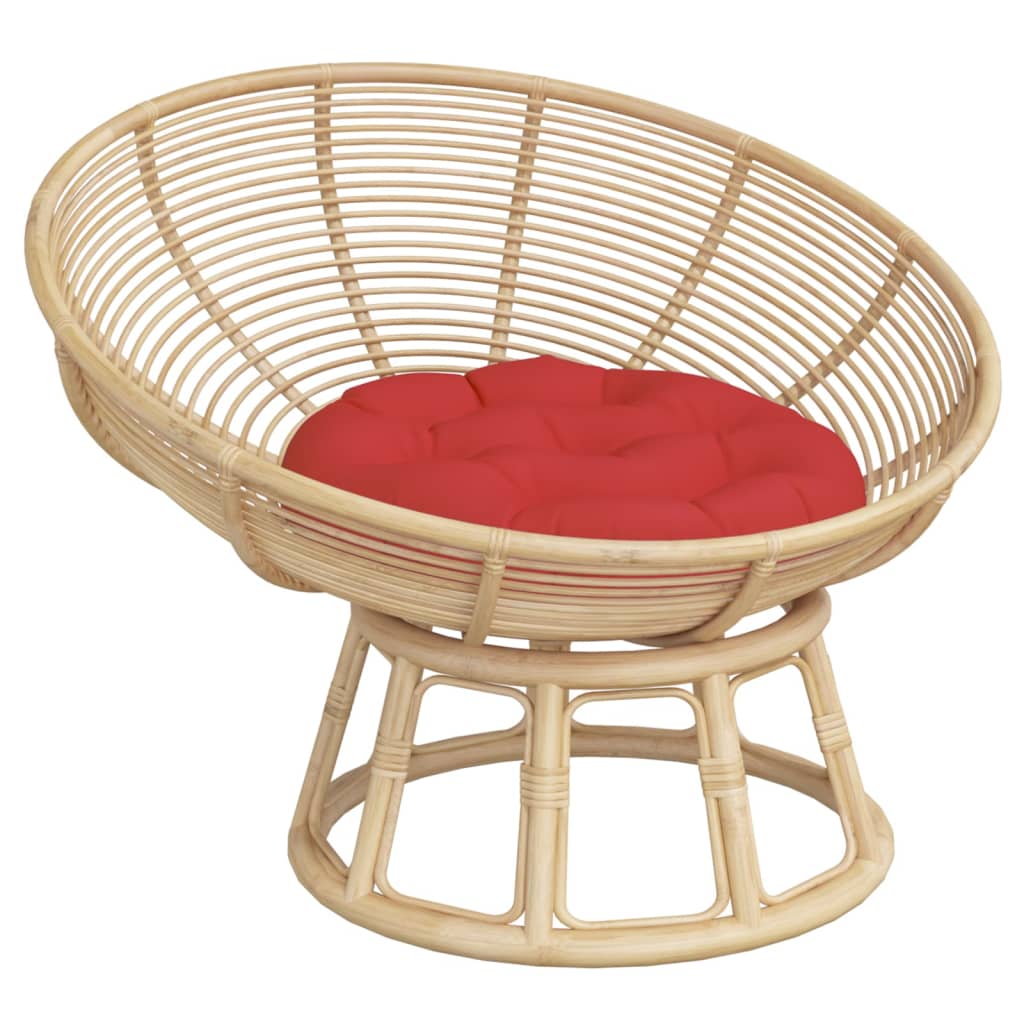 Cuscino Rotondo Rosso Ø 60x11 cm in Tessuto Oxford | homemem39