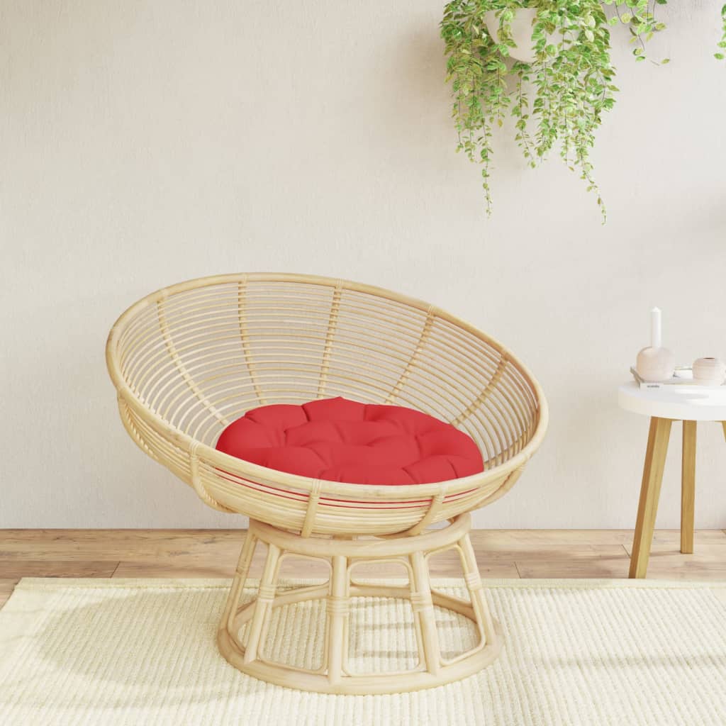 Cuscino Rotondo Rosso Ø 60x11 cm in Tessuto Oxford | homemem39