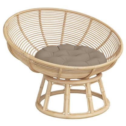 Cuscino Rotondo Tortora Ø 60x11 cm in Tessuto Oxford | homemem39