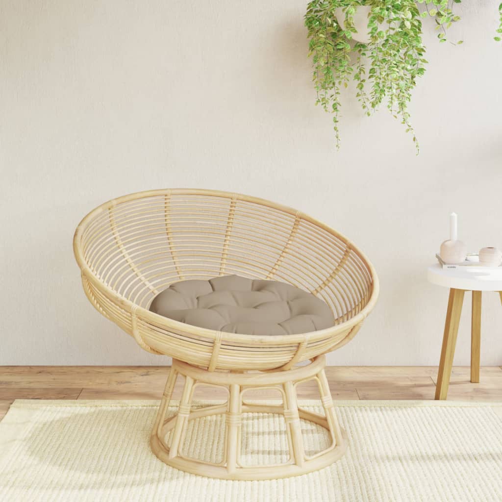 Cuscino Rotondo Tortora Ø 60x11 cm in Tessuto Oxford | homemem39