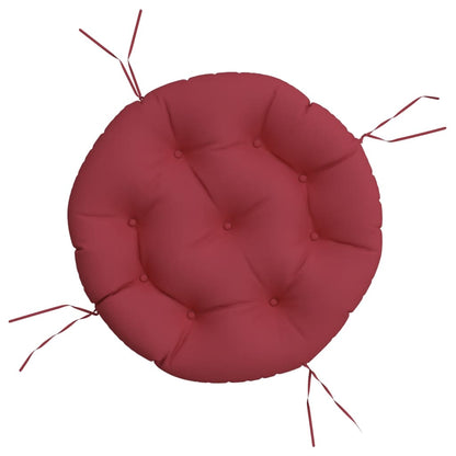 Cuscino Rotondo Rosso Vino Ø 60x11 cm in Tessuto Oxford | homemem39