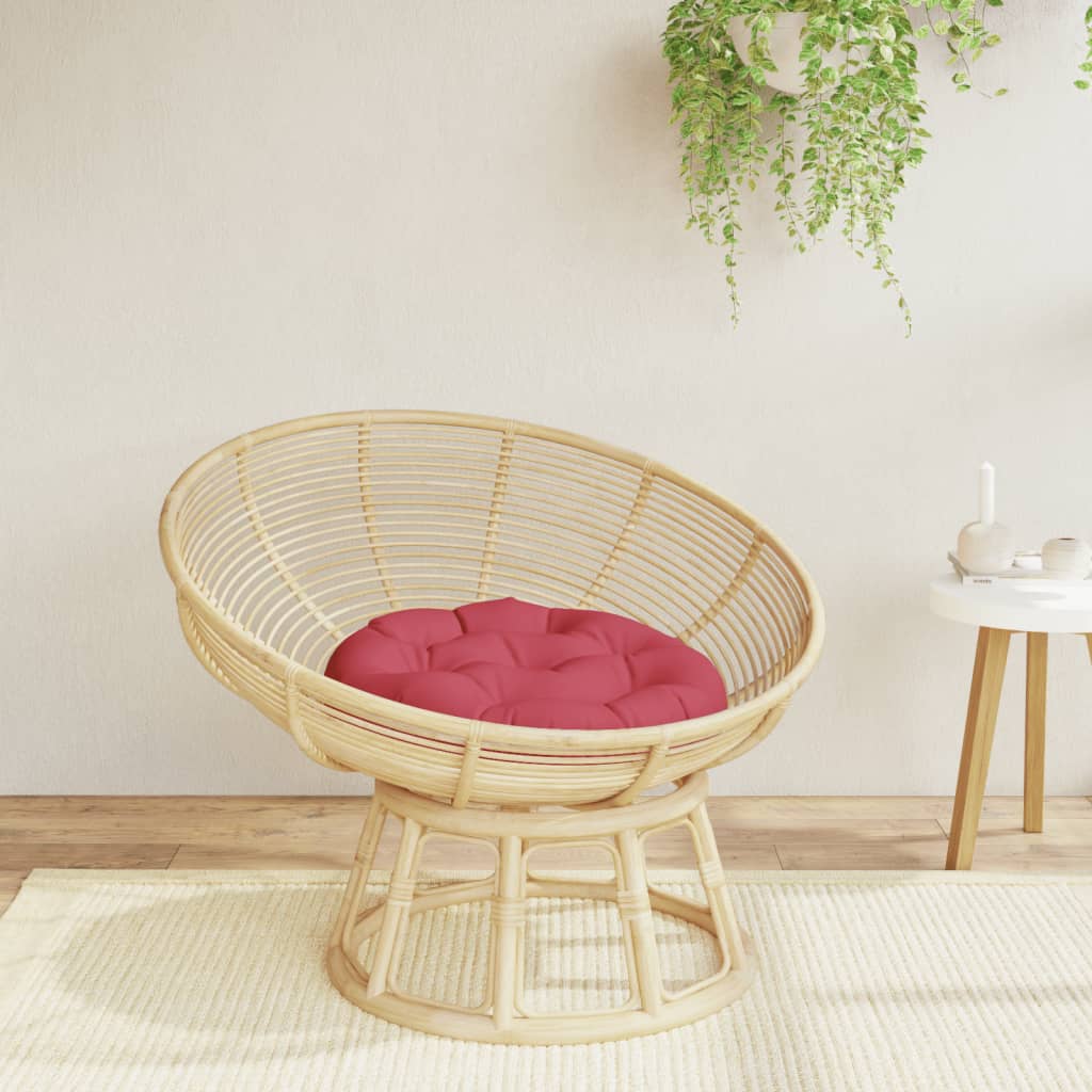 Cuscino Rotondo Rosso Vino Ø 60x11 cm in Tessuto Oxford | homemem39