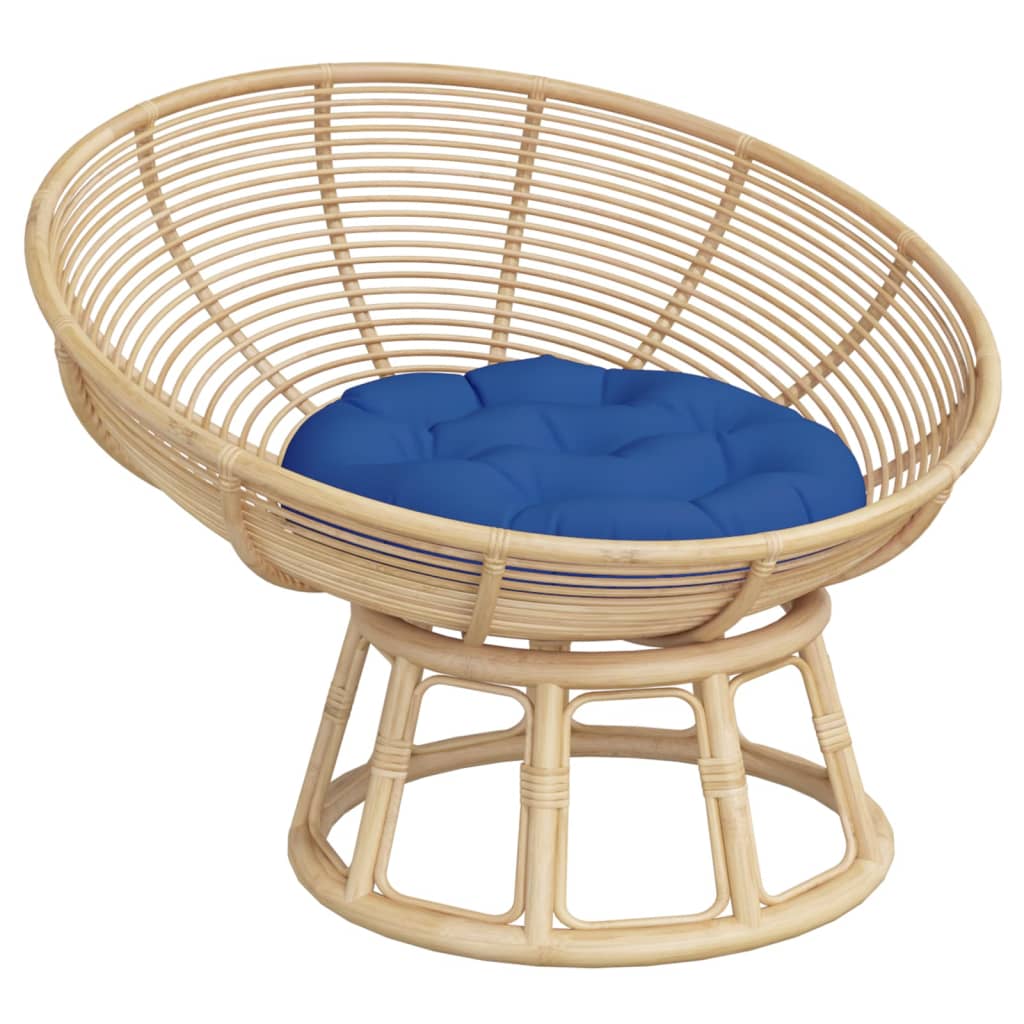 Cuscino Rotondo Blu Reale Ø 60x11 cm in Tessuto Oxford | homemem39