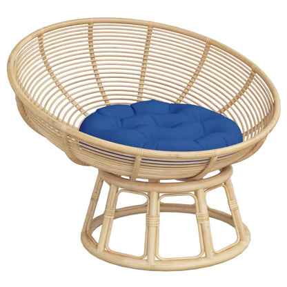 Cuscino Rotondo Blu Reale Ø 60x11 cm in Tessuto Oxford | homemem39
