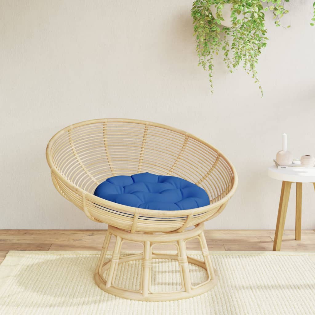 Cuscino Rotondo Blu Reale Ø 60x11 cm in Tessuto Oxford | homemem39