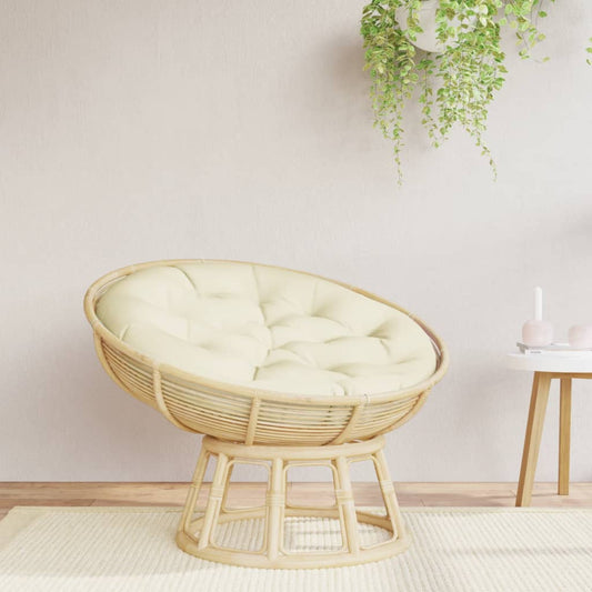 Cuscino Rotondo Crema Ø 100x11 cm in Tessuto Oxford | homemem39