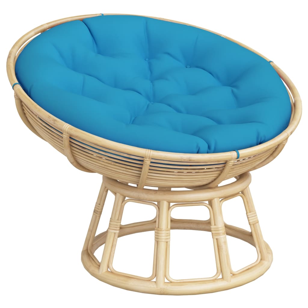 Cuscino Rotondo Blu Chiaro Ø 100x11 cm in Tessuto Oxford | homemem39