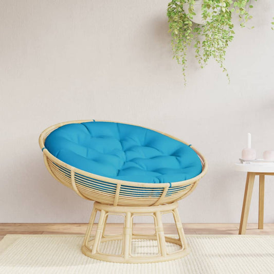 Cuscino Rotondo Blu Chiaro Ø 100x11 cm in Tessuto Oxford | homemem39