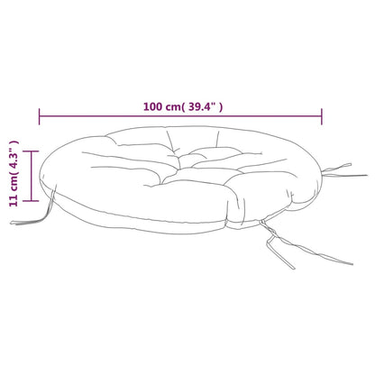 Cuscino Rotondo Tortora Ø 100x11 cm in Tessuto Oxford | homemem39