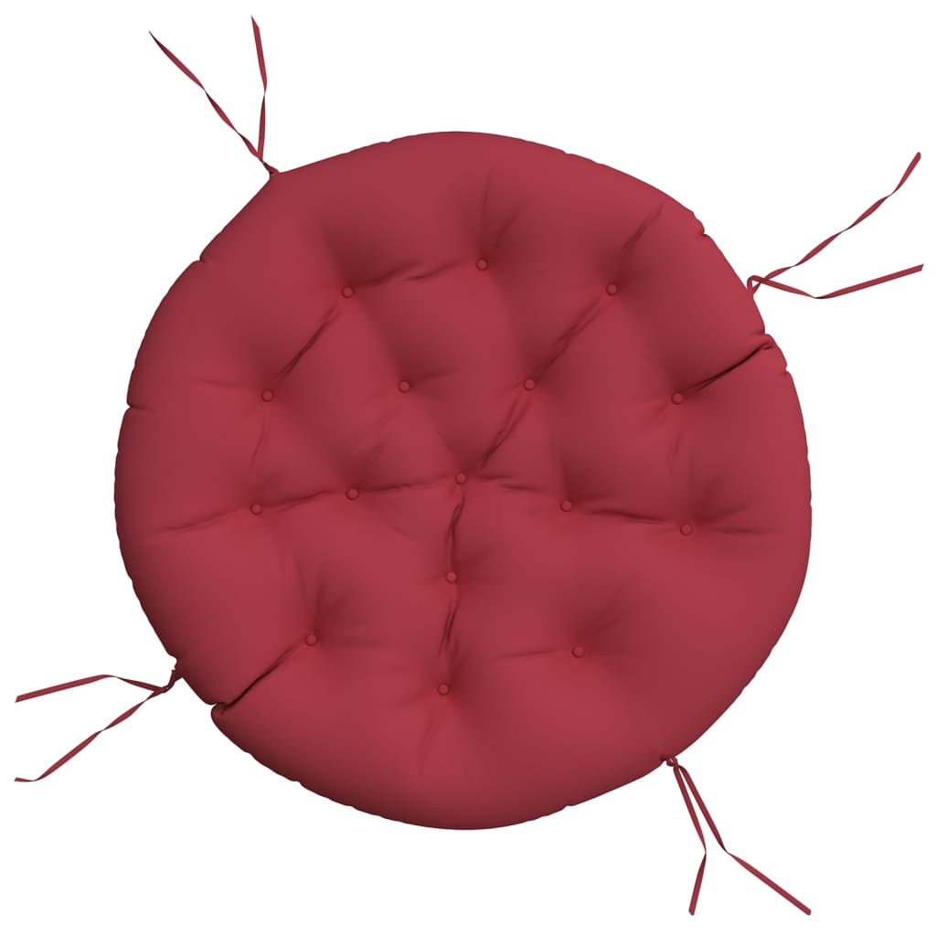 Cuscino Rotondo Rosso Vino Ø 100x11 cm in Tessuto Oxford | homemem39