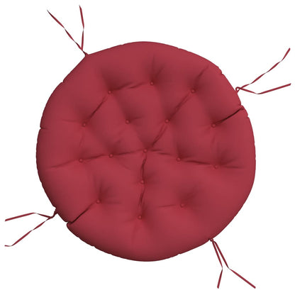 Cuscino Rotondo Rosso Vino Ø 100x11 cm in Tessuto Oxford | homemem39