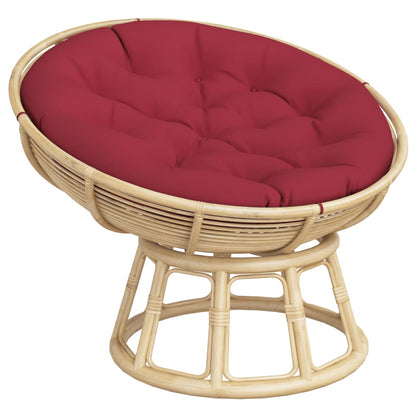 Cuscino Rotondo Rosso Vino Ø 100x11 cm in Tessuto Oxford | homemem39