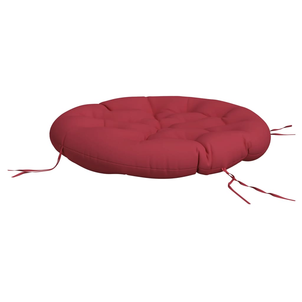 Cuscino Rotondo Rosso Vino Ø 100x11 cm in Tessuto Oxford