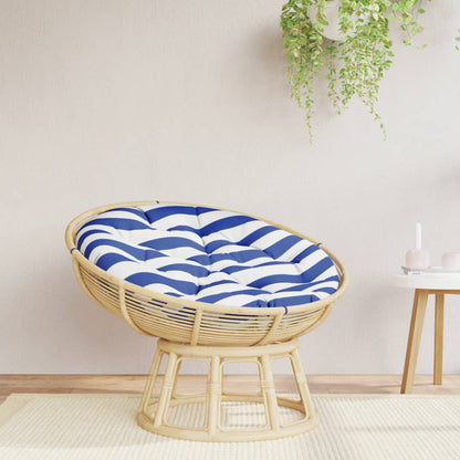 Cuscino Rotondo Righe Blu Bianche Ø 100x11 cm in Tessuto Oxford | homemem39