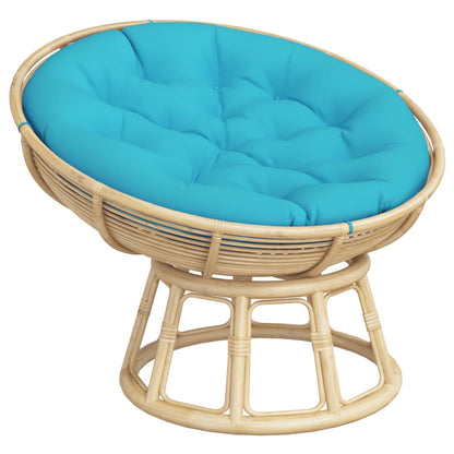 Cuscino Rotondo Turchese Ø 100x11 cm in Tessuto Oxford | homemem39