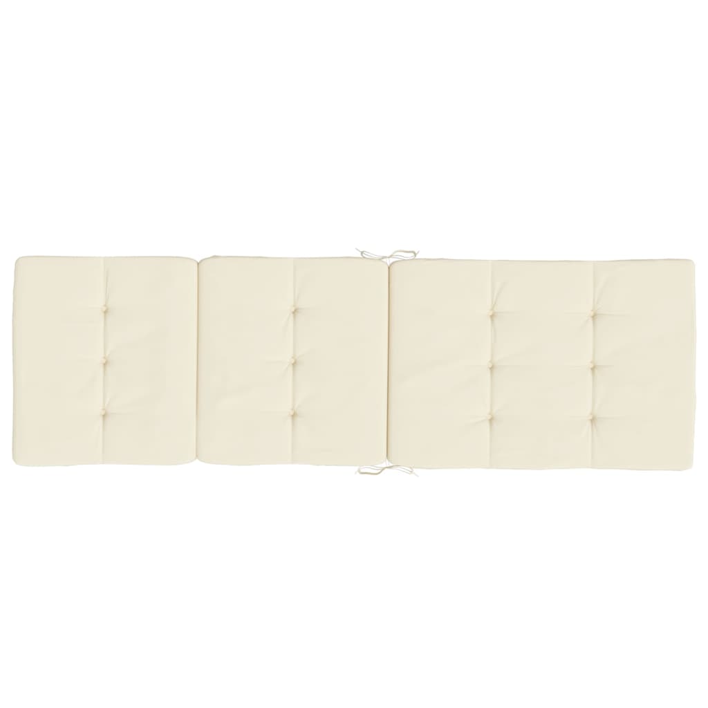 Cuscini per Sedia a Sdraio 2 pz Crema in Tessuto Oxford | homemem39
