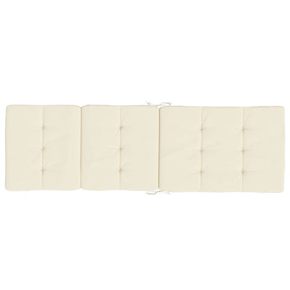 Cuscini per Sedia a Sdraio 2 pz Crema in Tessuto Oxford | homemem39