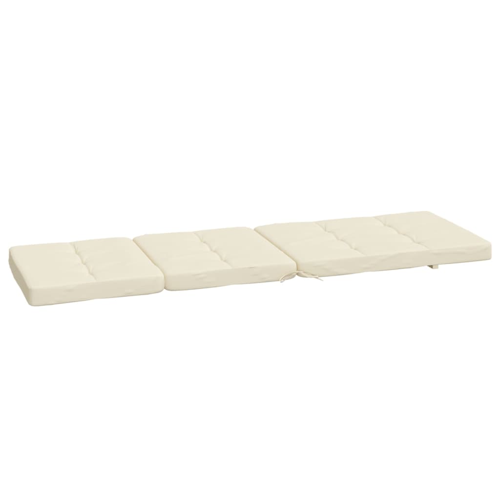 Cuscini per Sedia a Sdraio 2 pz Crema in Tessuto Oxford | homemem39