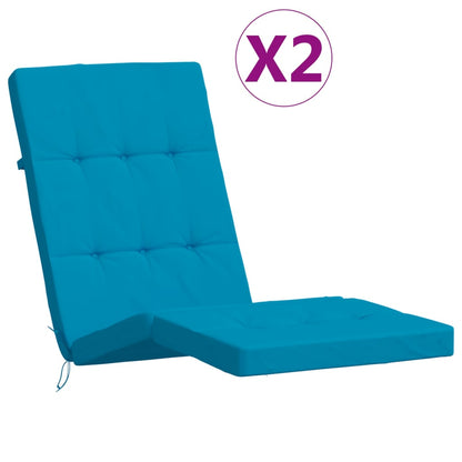 Cuscini per Sedia a Sdraio 2 pz Blu Chiaro in Tessuto Oxford | homemem39