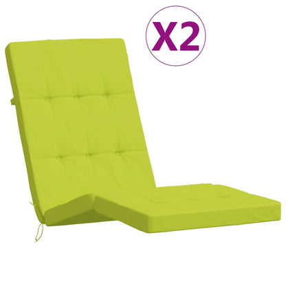 Cuscini per Sedia a Sdraio 2 pz Verde Chiaro in Tessuto Oxford | homemem39