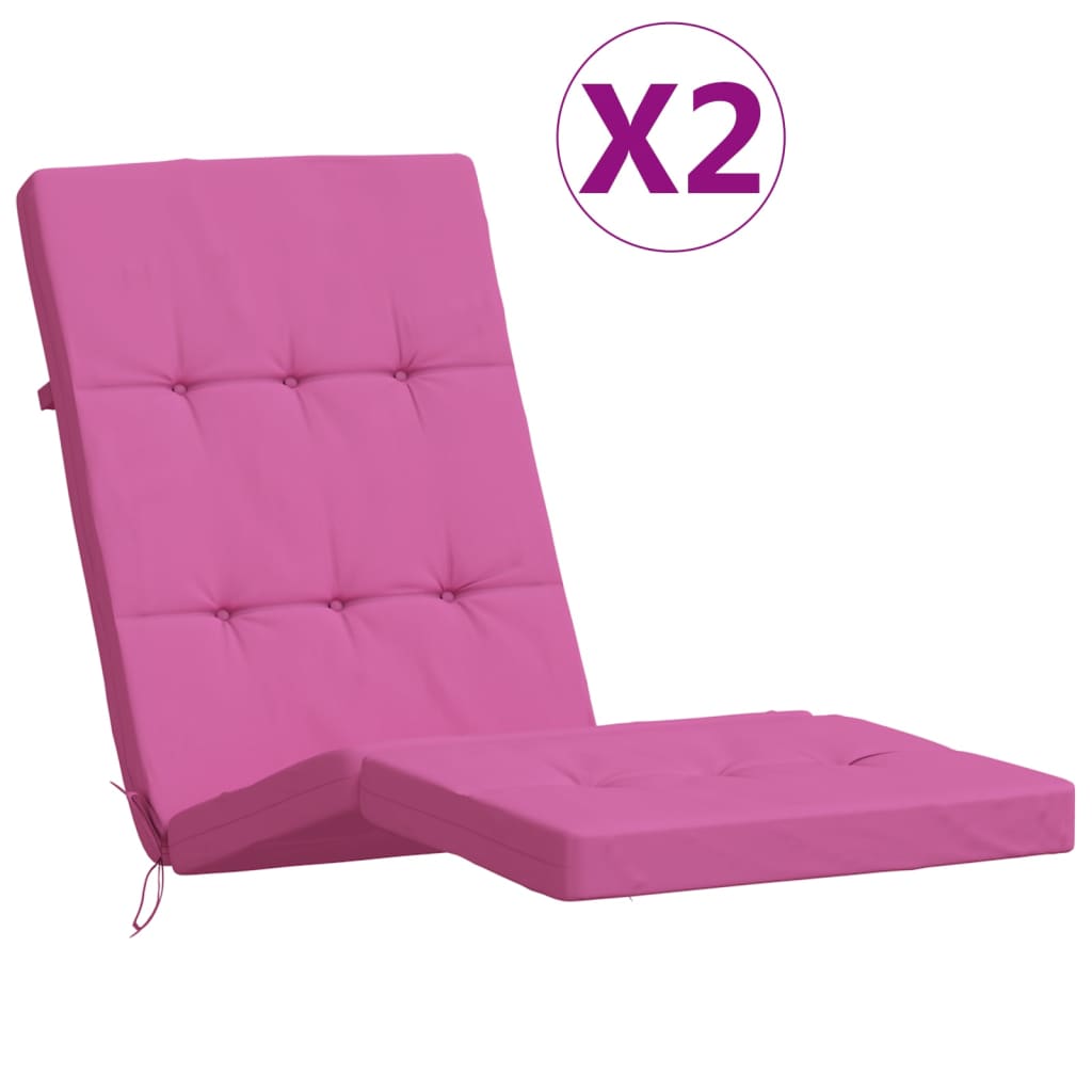 Cuscini per Sedia a Sdraio 2 pz Rosa in Tessuto Oxford | homemem39
