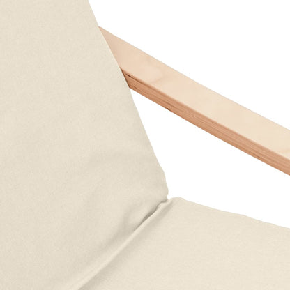 Poltrona Relax con Poggiapiedi Crema in Tessuto - homemem39