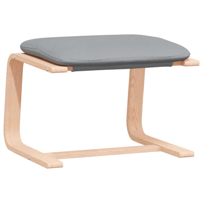 Poltrona Relax con Poggiapiedi Grigio Chiaro in Tessuto - homemem39