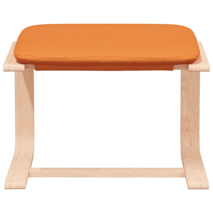 Sedia Relax con Poggiapiedi Giallo Scuro in Tessuto - homemem39