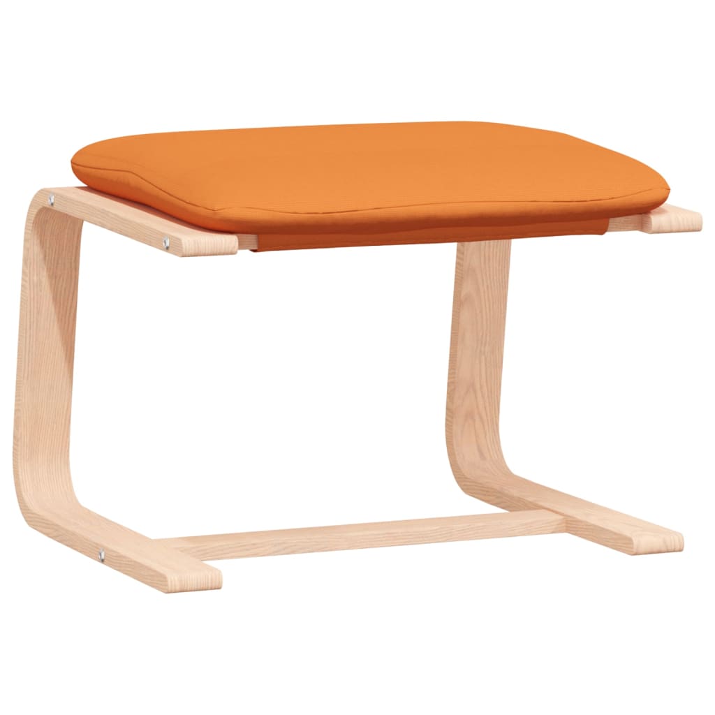 Sedia Relax con Poggiapiedi Giallo Scuro in Tessuto - homemem39