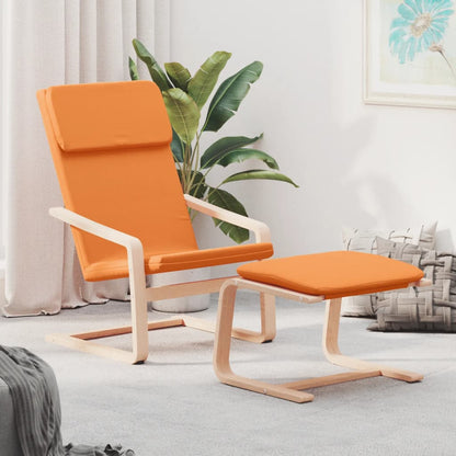 Sedia Relax con Poggiapiedi Giallo Scuro in Tessuto | homemem39