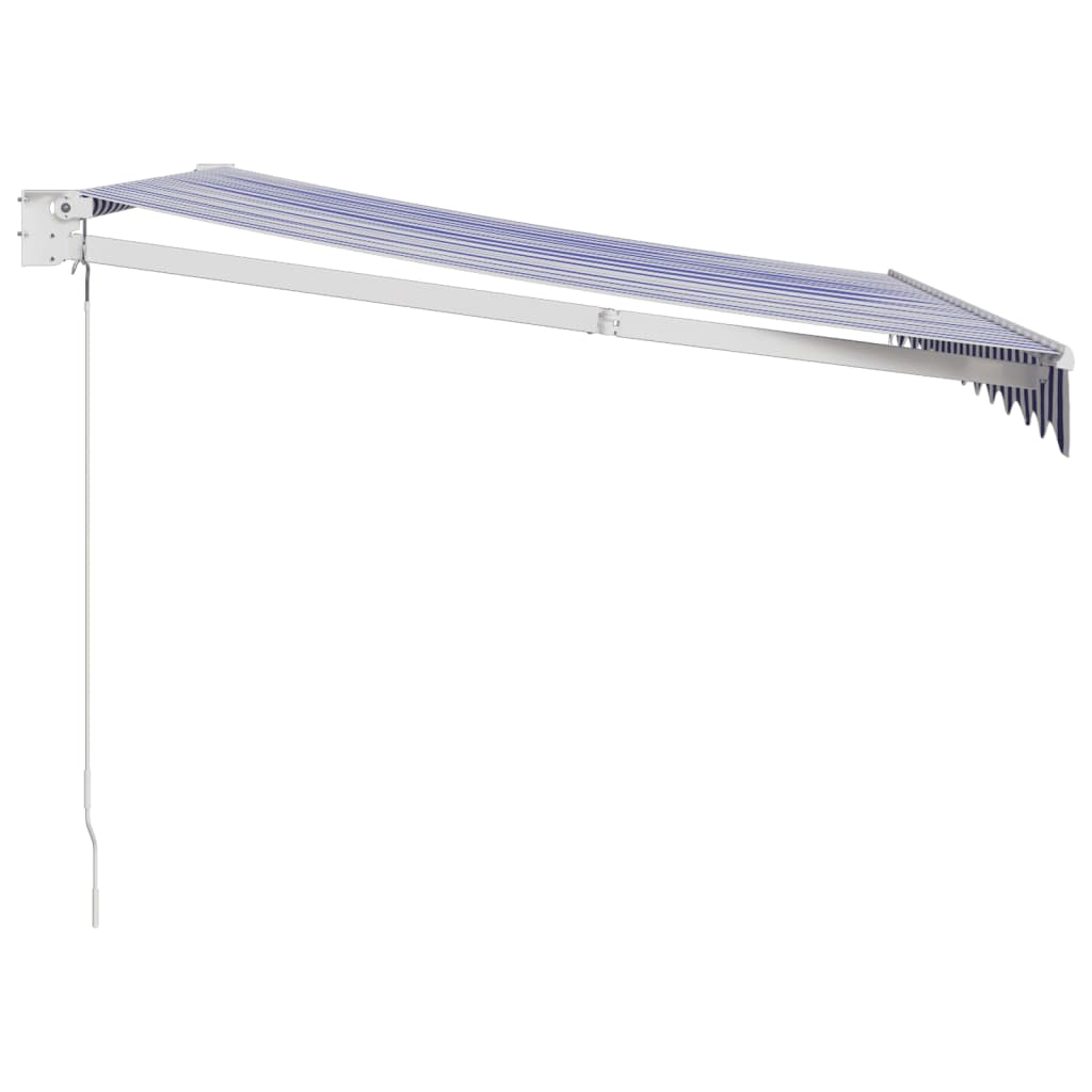 Tendone manuale 3 x 2,5 m Strisce Blu e Bianche 100% Poliestere | homemem39