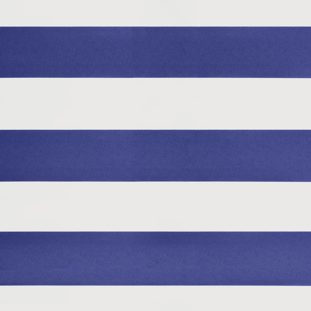 Tenda da Sole Retrattile Blu e Bianca 5x3 m Tessuto e Alluminio