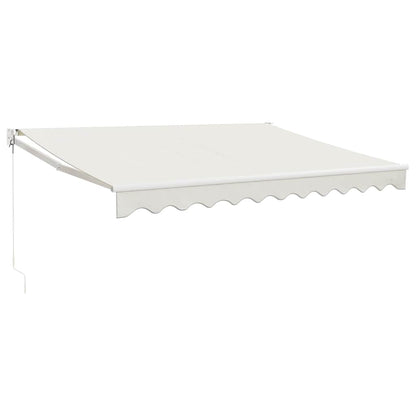 Tenda da Sole Retrattile Crema 3x2,5 m in Tessuto e Alluminio