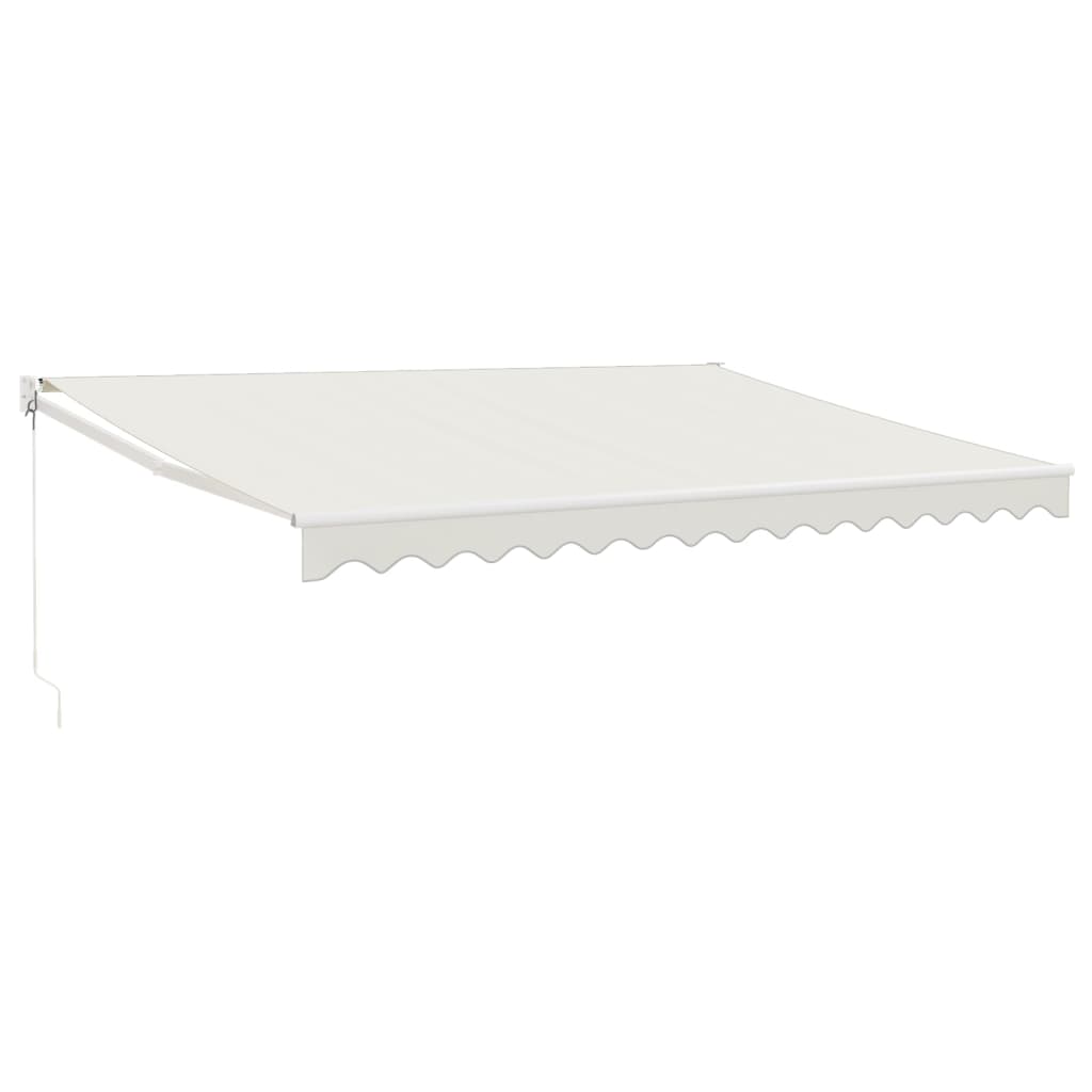 Tenda da Sole Retrattile Crema 4x3 m in Tessuto e Alluminio | homemem39