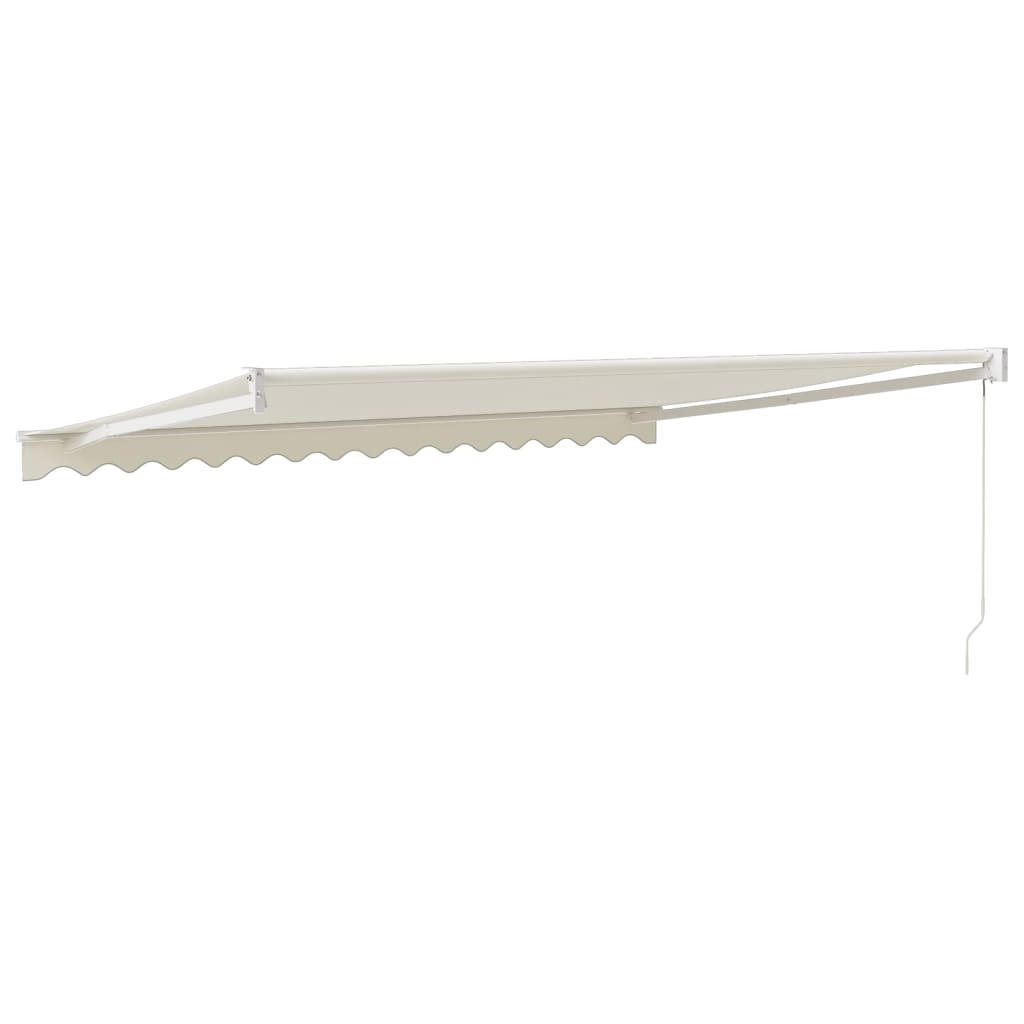 Tenda da Sole Retrattile Crema 4,5x3 m in Tessuto e Alluminio | homemem39