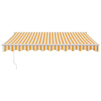 Tenda Retrattile Gialla e Bianca 3x2,5 m in Tessuto e Alluminio | homemem39
